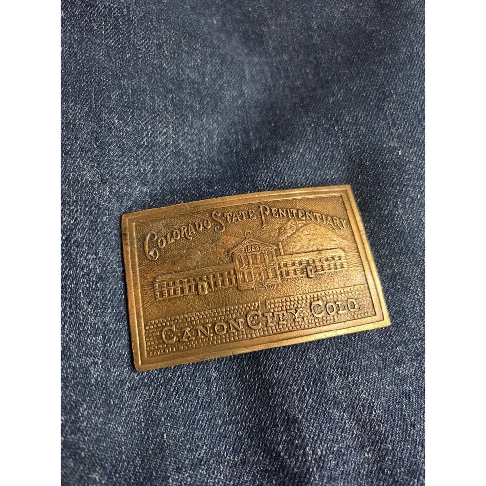 Canon City Colorado State Penitentiary Solid Brass Belt Buckle